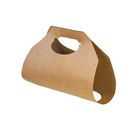 Packnwood Kraft Paper 2 Cup Carrier for 4oz/ 8oz/ 10oz / 12oz / 16oz / 20oz L:8.74in H:5.9in - iFoodservice Online