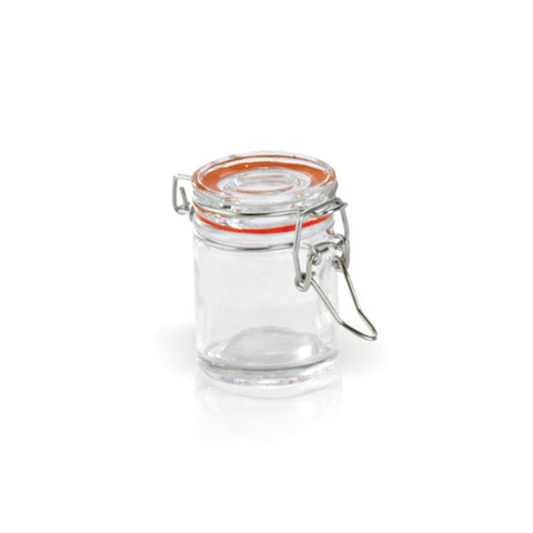 Packnwood Mini Reusable Glass Seal Jars 1.5oz D:1.6in H:2.5in - iFoodservice Online