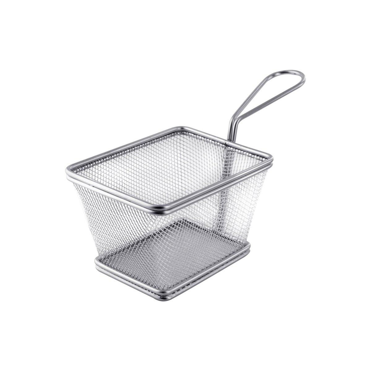 Packnwood Mini Reusable Stainless Steel Fryer Basket 12oz L:3.9in W:3.1in H:2.8in - iFoodservice Online