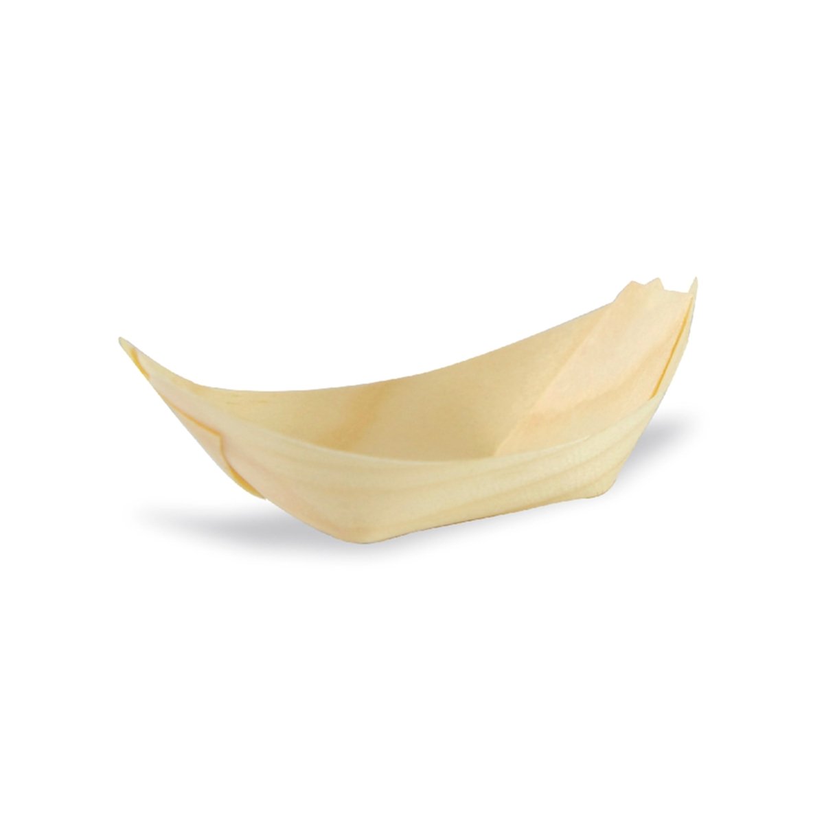 Packnwood Mini Wooden Boats 1oz L:2.3in W:1.9in H:0.7in - iFoodservice Online