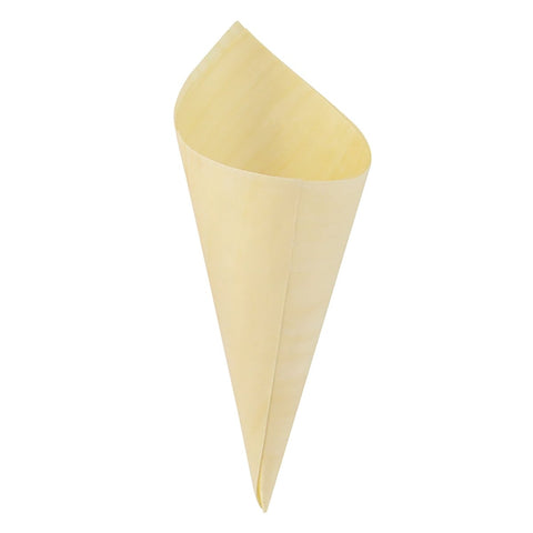 Packnwood Mini Wooden Cone 5oz L:7.09in 5.12in - iFoodservice Online