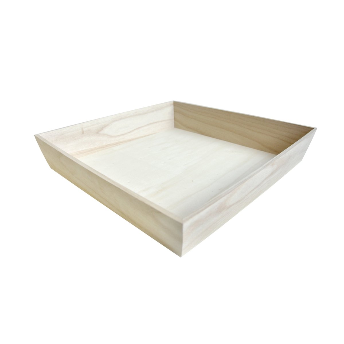 Packnwood NOAH32H Heavy Duty Wooden Tray Top:L:14.75in W:14.75in Bottom:L:12.5in W:12.5 H:3in - iFoodservice Online