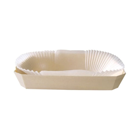 Packnwood ROMEO Wooden Baking Mold 16oz L:7.4in W:4.1in H:1.5in - iFoodservice Online