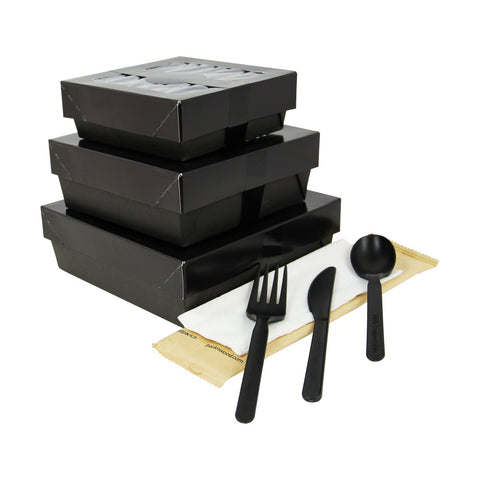 Packnwood The Perfect Black Delivery Kit - 500 VIP Set - iFoodservice Online