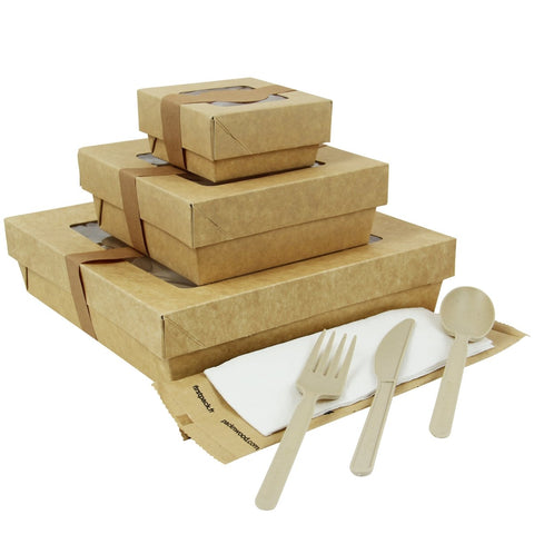 Packnwood The Perfect Kraft Delivery Kit - 500 VIP Set - iFoodservice Online