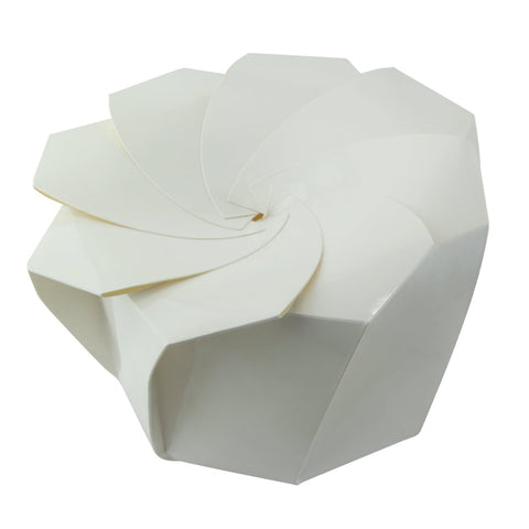 Packnwood White Paperboard Salad Cup with Origami Folding Lid 24oz D:4.7in H:3.2in - iFoodservice Online