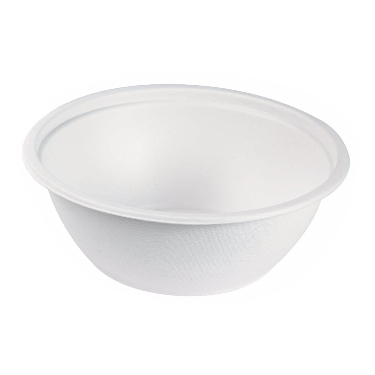 Packnwood White Sugarcane Salad Bowl 80oz D:9.4 H:3.3in - iFoodservice Online