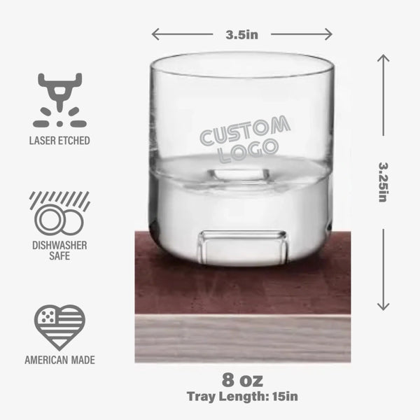Personalized Cask Whisky Connoisseur Set Clear & Ash/Cork Tray Gift Set Engraved | Custom Laser Etched Favor - iFoodservice Online