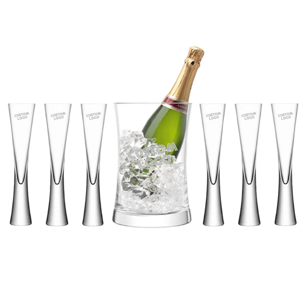 Personalized Moya Serving Gift Set of 7 Clear Engraved | Custom Laser Etched Favor - iFoodservice Online