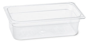 KAPP HS Gastro POLYCARBONATE FOOD PAN CLEAR 1/4 10.5x6.5" - 4" 46014100 (Pack of 12)