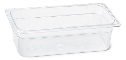 KAPP HS Gastro POLYCARBONATE FOOD PAN CLEAR 1/4 10.5x6.5" - 4" 46014100 (Pack of 12)