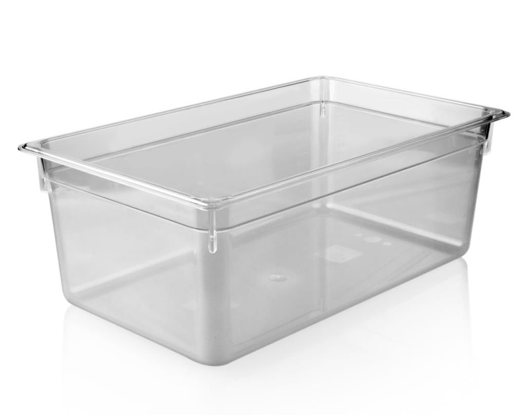 KAPP HS Gastro Polycarbonate Food Pan Clear 1/1 20x13" - 8"--Pack of 6 (46011200)