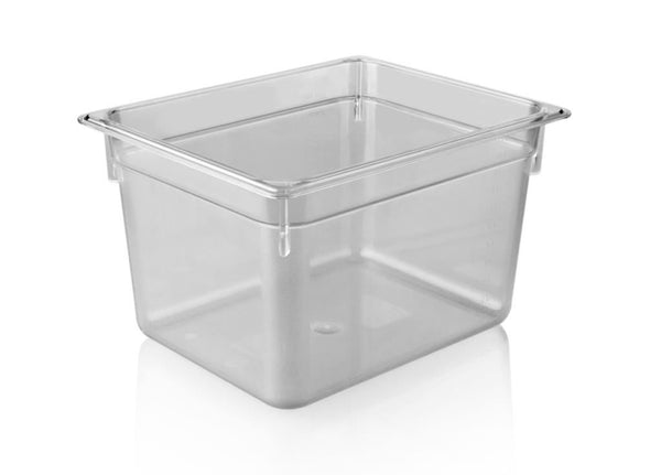 KAPP HS Gastro Polycarbonate Food Pan Clear 1/2 13x10" - 8" 46012200 (Pack of 12)