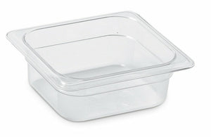 KAPP HS Gastro POLYCARBONATE FOOD PAN CLEAR 1/6 7x6.5" - 2.5"  46016065 (Pack of 12)