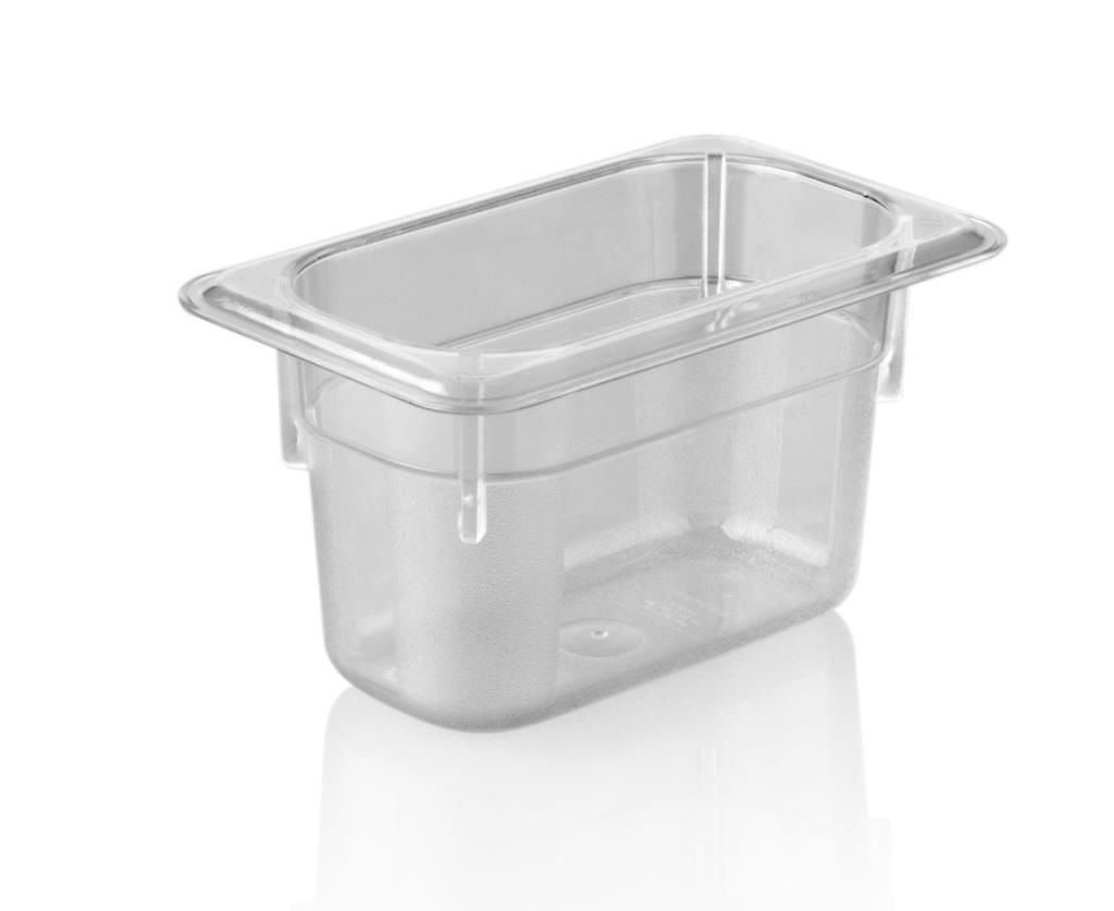 KAPP HS Gastro POLYCARBONATE FOOD PAN CLEAR 1/9 7x4" - 4" 46019100  (Pack of 12)