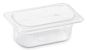 Kapp Hs Gastro Polycarbonate Food Pan Clear 1/9 7x4" - 2.5" 46019065 (Pack of 12)