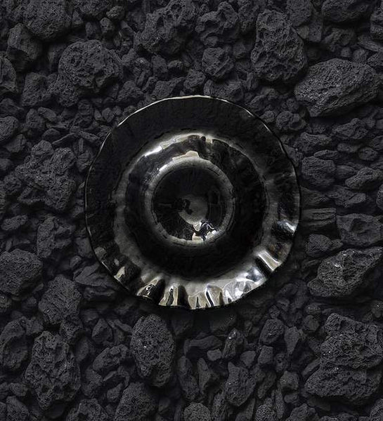 Purasangre Murano Titanium Salad Bowl Black 9.84x1.97 in (5Mm) - P605036A - iFoodservice Online