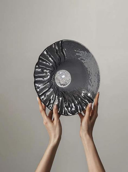 Purasangre Plates/Trays Vidrio Plate Pasta Pravia Black 11.81x2.36 in (4Mm) - P605040A - iFoodservice Online