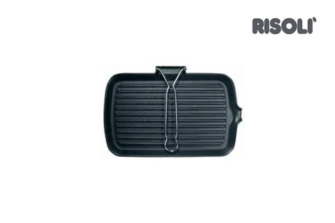 Risoli Cast Iron Grill Pan With Folding Handle (000112/36G00) - iFoodservice Online