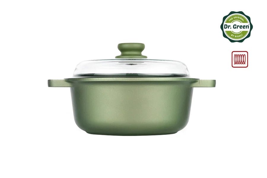 Risoli Dr. Green® Stone Induction Saucepot With Glass Lid (00097DRIN/24) - iFoodservice Online