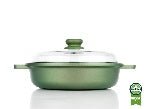 Risoli Dr. Green® Stone Skillet With Glass Lid & 2 Handles (00099DR/28GS) - iFoodservice Online