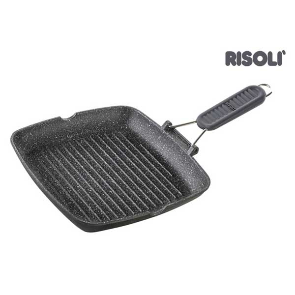 Risoli Granito Grill With Folding Silicon Handle (0092GR/36HS0) - iFoodservice Online