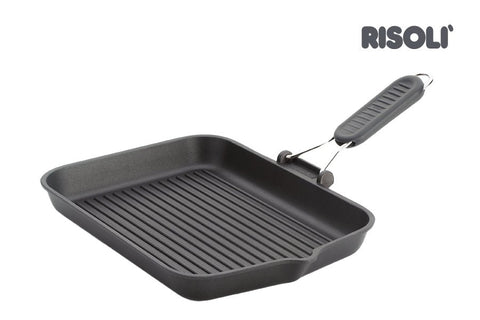 Risoli Saporelax Grill Pan With Silicone Folding Handle (0090AX/36T00) - iFoodservice Online