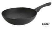 Risoli Wok With 3.5 Mm Bakelite Handle Soft Touch (0080IN/28P00) - iFoodservice Online