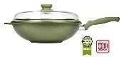 Risoli Dr. Green® Induction Wok With Glass Lid & Bakelite Handle (00081DRIN/32)