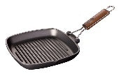 Risoli Saporella Square Grill Pan With Folding Wooden Handle (0090INL/26T0)