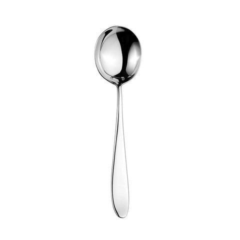 Turgla Flatware Anzo 7.25" Silver Stainless Steel Soup/Bouillon Spoon 18/10, Set of 12 (ETE1820 - 33) - iFoodservice Online