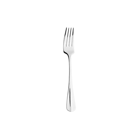 Turgla Flatware Baguette LM 7.25" Silver Stainless Steel Dessert Fork 18/10, Set of 12 (ETE2610 - 14) - iFoodservice Online