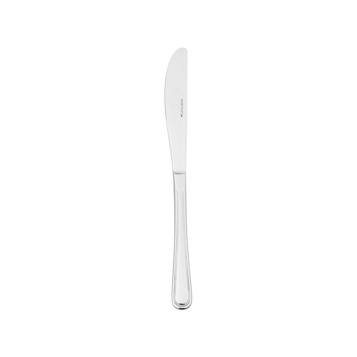 Turgla Flatware Elegance 8.5" Silver Stainless Steel Dinner Knife Mono 18/10, Set of 12 (ETE966 - 5) - iFoodservice Online