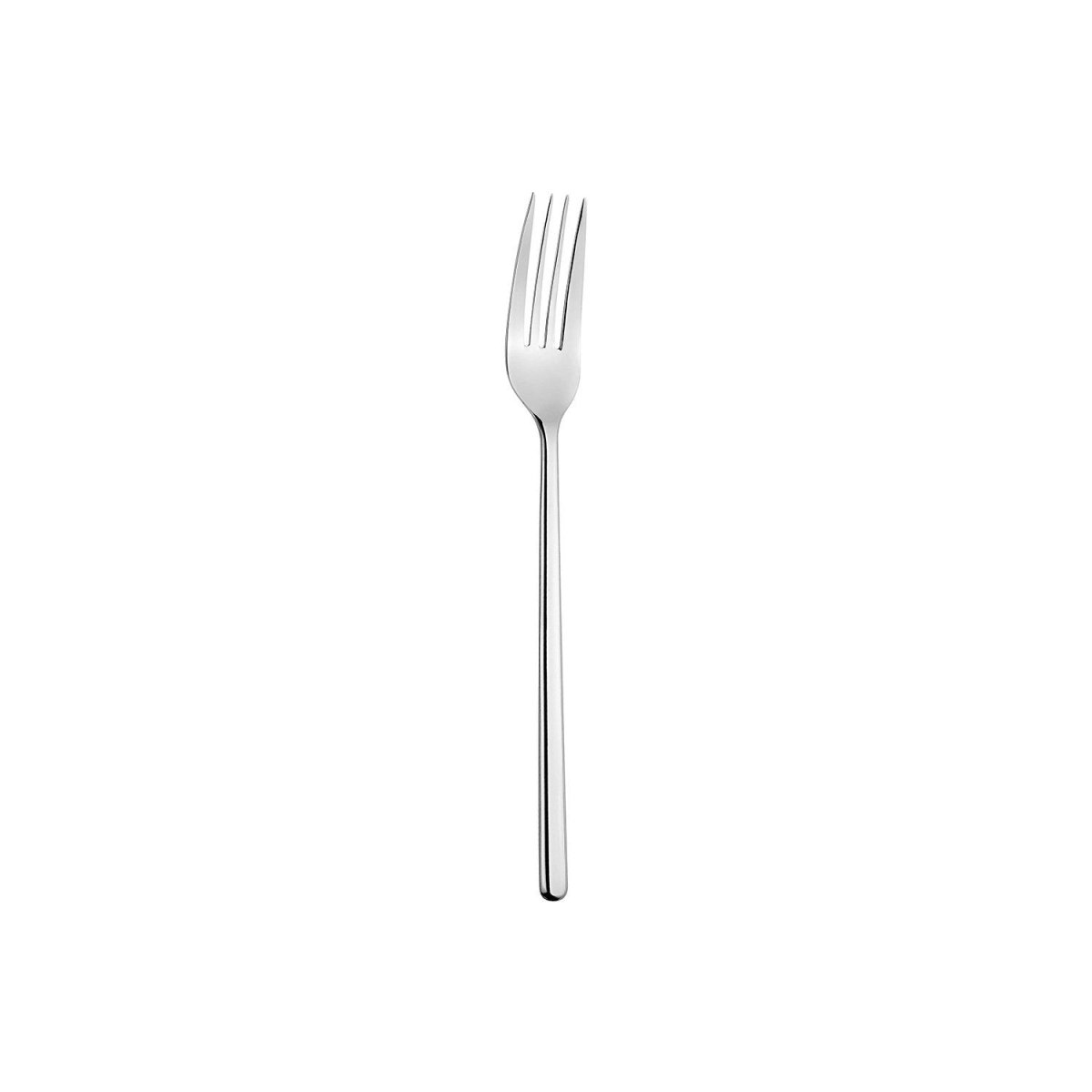 Turgla Flatware X - Lo 7.5" Silver Stainless Steel Dessert Fork 18/10, Set of 12 (ETE3090 - 14) - iFoodservice Online