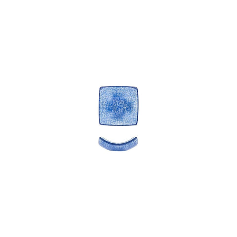 Turgla Fusion Glass Dinnerware 3.5" x 3.5" x h:1.25" 3 oz. Square Blue Glass Ramekin, Set of 24 (10 - 031 - 09CBL) - iFoodservice Online
