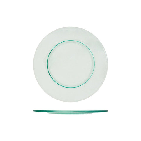 Turgla Fusion Glass Dinnerware dia.11.75" h:0.75" Round Clear Glass Platter, Set of 6 (04 - 344 - 30CLR) - iFoodservice Online