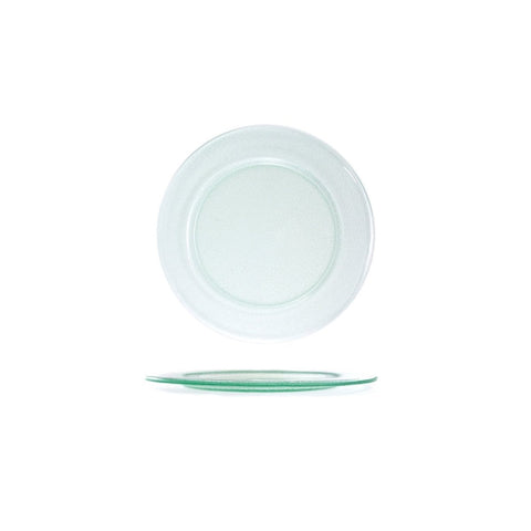 Turgla Fusion Glass Dinnerware dia.7.75" Round Clear Glass Plate, Set of 12 (04 - 340 - 20CLR) - iFoodservice Online