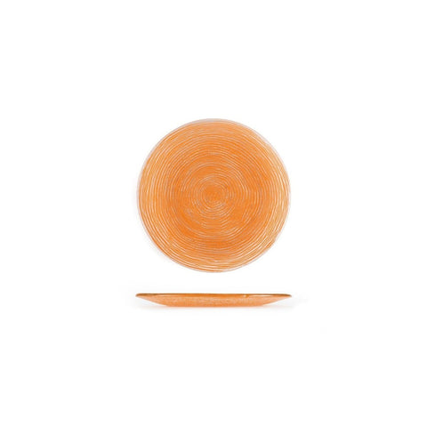 Turgla Fusion Glass Dinnerware dia.7.75" Round Orange Glass Plate, Set of 12 (04 - 396 - 20ORG) - iFoodservice Online
