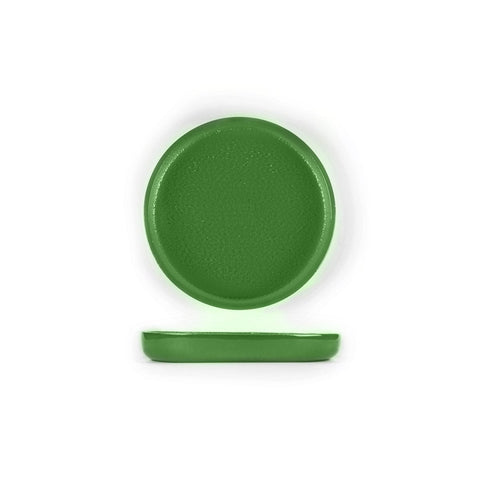 Turgla Fusion Glass Dinnerware dia.9.5" Round Basil Glass Plate, Set of 12 (04 - 385 - 24BSL) - iFoodservice Online