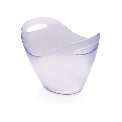 Turgla Polycarbonate Misc 13.75" x 13.75" x h:10" Oval Frosted Polycarbonate Ice Bucket (Set of 3) (R - BCKCMP350FRS) - iFoodservice Online