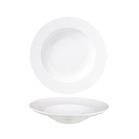 Turgla Porcelain Delta dia.10" h:2" 10 oz. Round White Porcelain Bowl (Set of 6) (RN26CK00) - iFoodservice Online