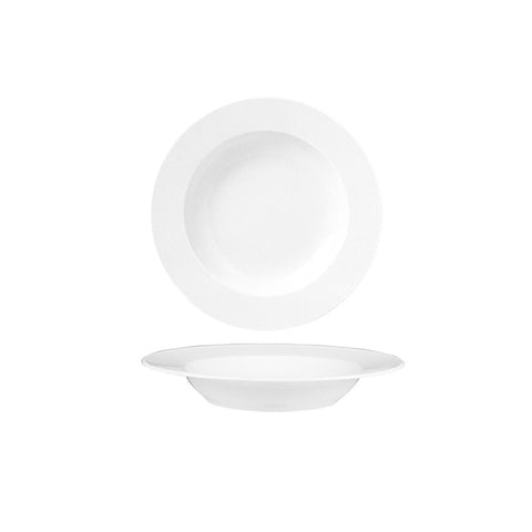 Turgla Porcelain Delta dia.10.5" h:1.75" 19 oz. Round White Porcelain Bowl (Set of 6) (D127CK00) - iFoodservice Online