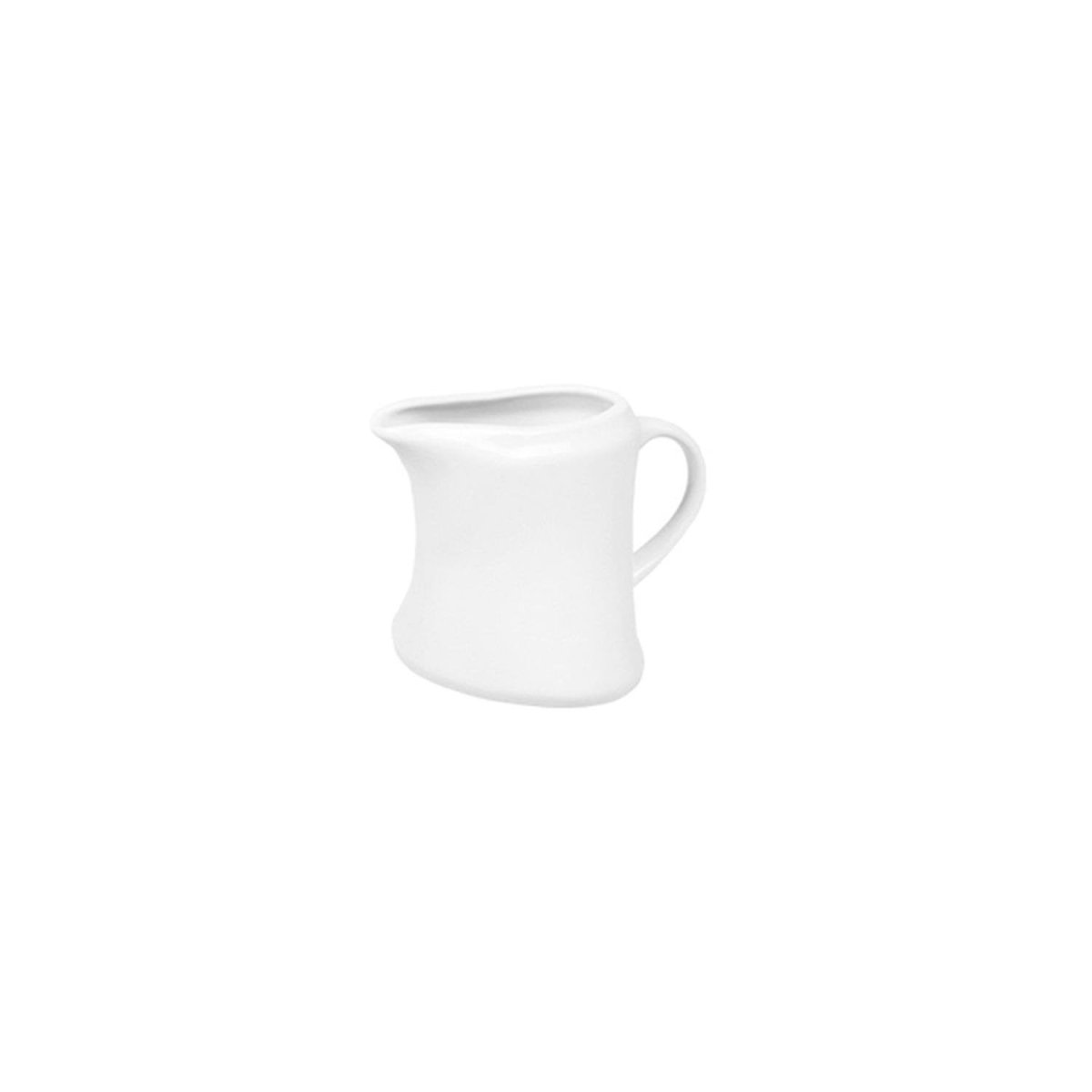 Turgla Porcelain Elips 4.5" x 3" x h:3.5" 5 oz. Oval White Porcelain Creamer (Set of 6) (ELS01SU00) - iFoodservice Online