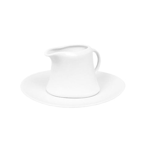 Turgla Porcelain Elips 8.25" x 7.5" Oval White Porcelain Saucer (Set of 6) (ELS21SA00) - iFoodservice Online