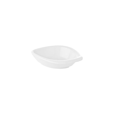 Turgla Porcelain Hawaii 9.5" x 7.5" x h:1.5" 14 oz. Oval White Porcelain Deep Plate (Set of 12) (HWI25CK00) - iFoodservice Online