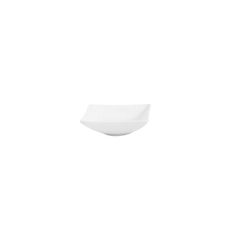 Turgla Porcelain Hong Kong 3.25" x 3.25" Rectangular White Porcelain Sectional Plate (Set of 12) (HKG8X8ST00) - iFoodservice Online