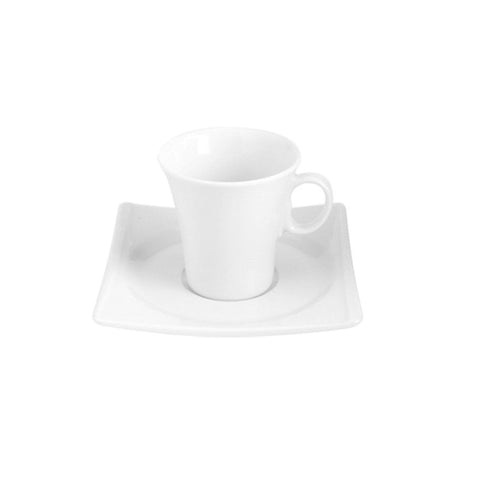 Turgla Porcelain Hong Kong dia.4" h:3.25" 6 oz. Round White Porcelain Cup (Set of 12) (HKG01CF00) - iFoodservice Online