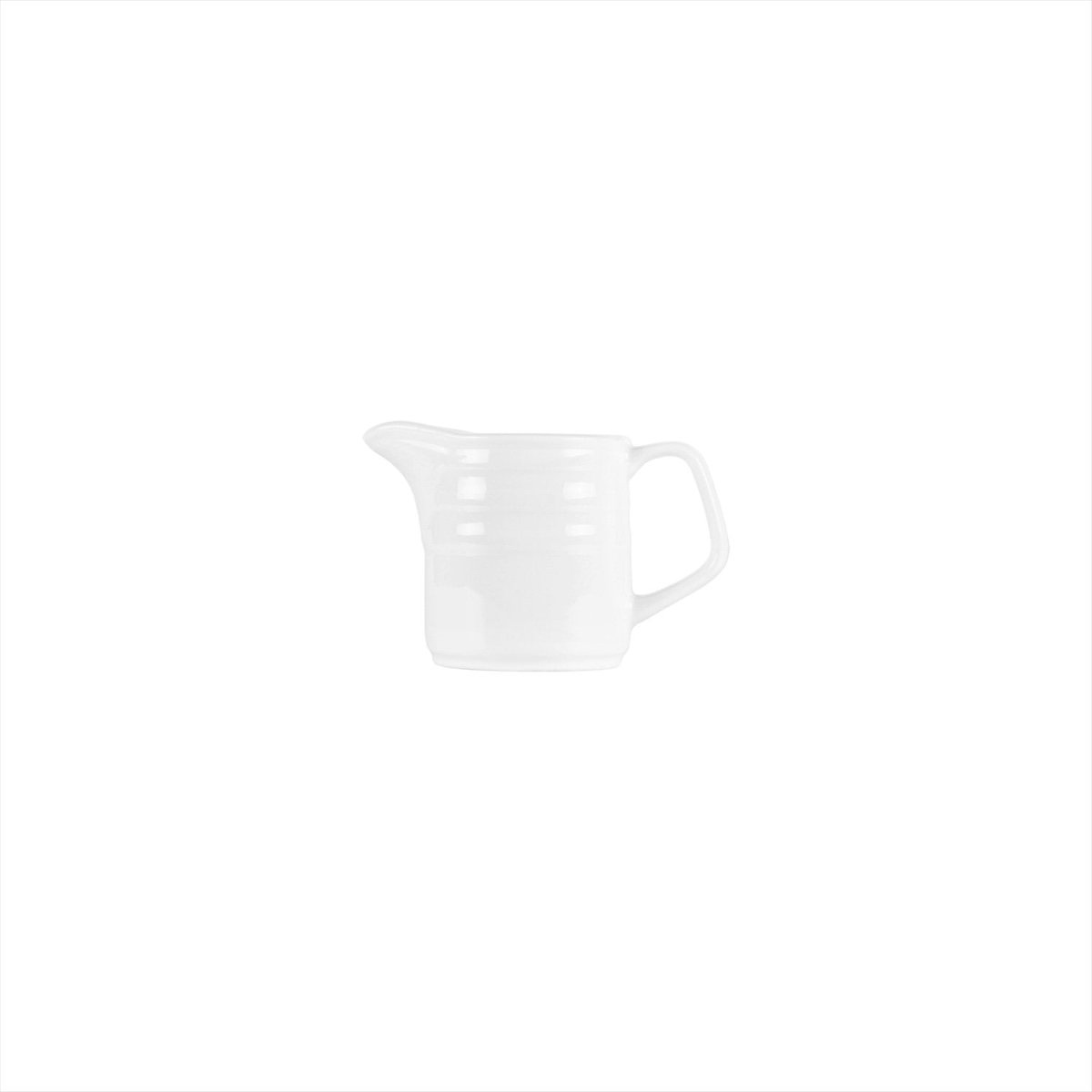 Turgla Porcelain Lizbon dia.1.75" h:3" 5 oz. Round White Porcelain Creamer (Set of 6) (LIZ01SU00) - iFoodservice Online