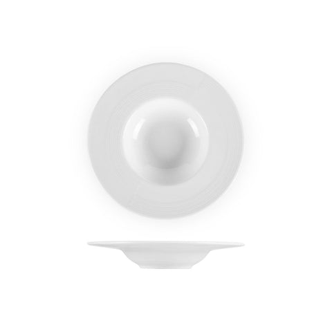 Turgla Porcelain Madrid dia.8.75" h:1.25" 6 oz. Round White Porcelain Bowl (Set of 12) (MDR22GCK00) - iFoodservice Online