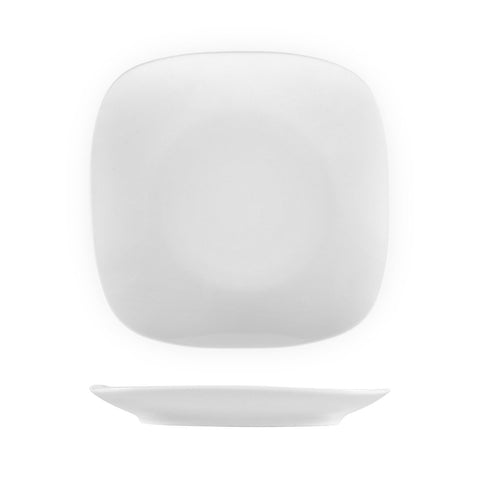 Turgla Porcelain Mimoza 10" x 10" Square White Porcelain Plate (Set of 12) (MMZ29DU00) - iFoodservice Online